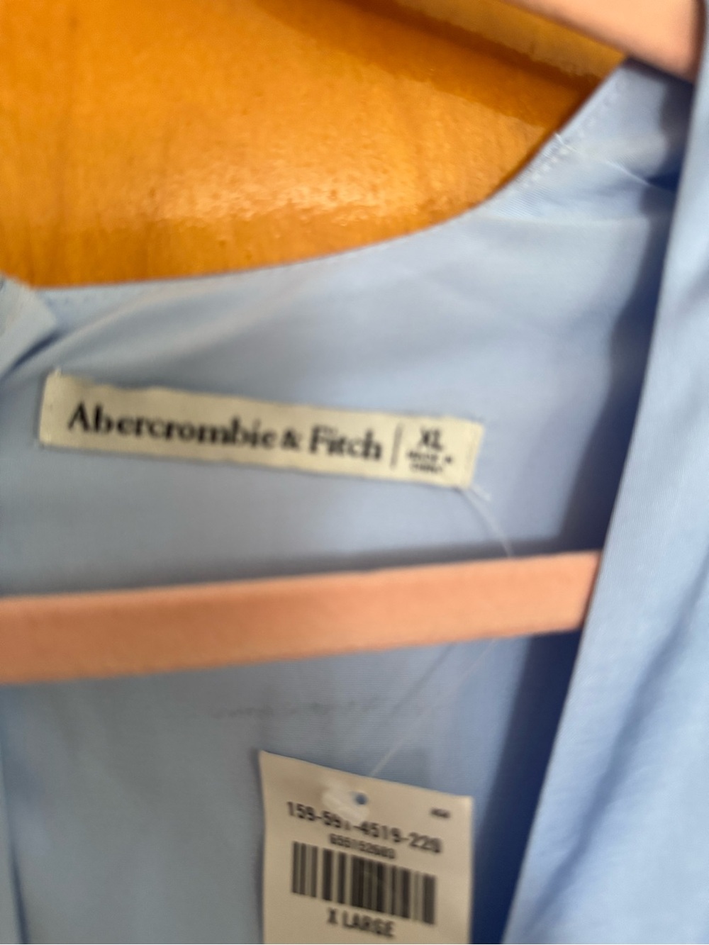 Abercrombie & Fitch Light Blue Sleeveless V-Neck A-Line Dress - Picture 2 of 5